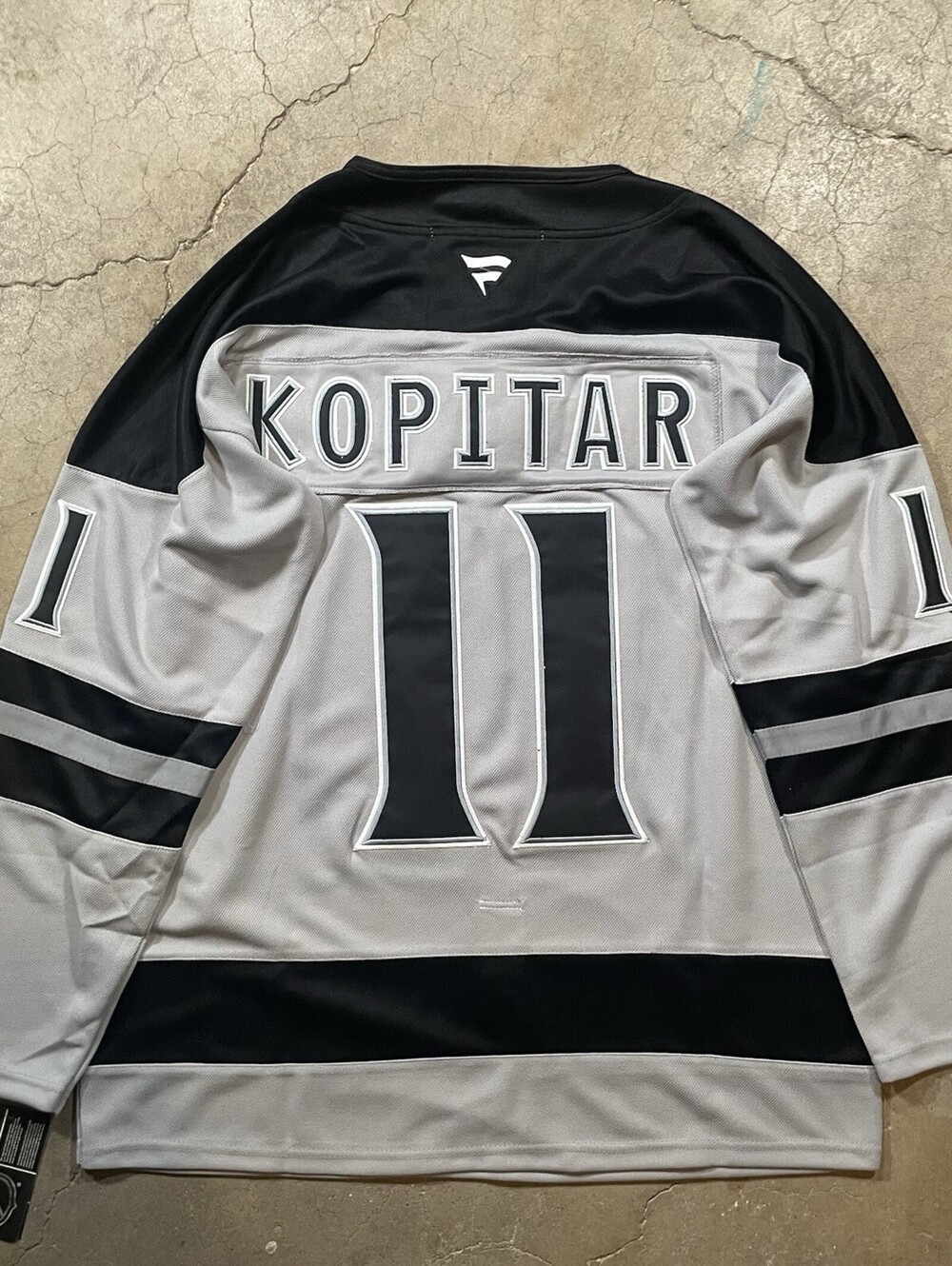 Los Angeles Kings #11 Anze Kopitar Gray Hockey Jersey Men's XL